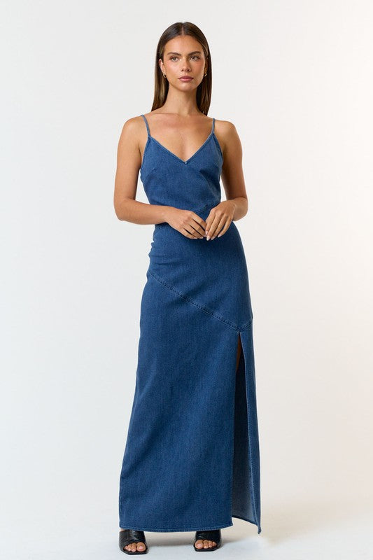 white christmas dresses The Lucetta Dress in Denim Blue Windsor 10 / Denim Blue Windsor