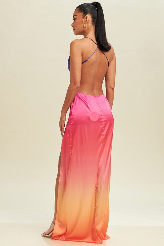 open lace back dress Sexy Split Prom Dresses Long Satin Off Shoulder Evening Gowns
