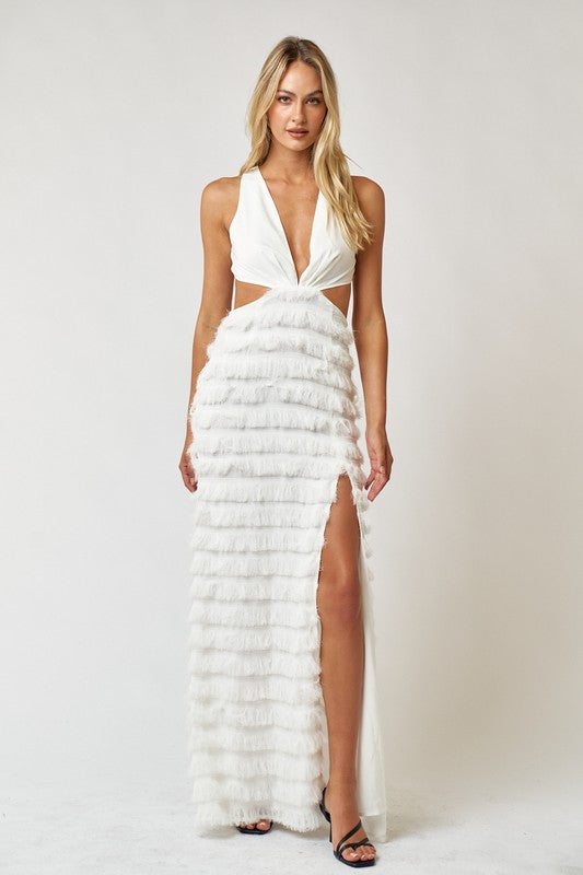 When In Tulum White Tiered Maxi Dress