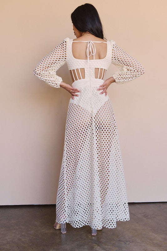 Margarita Moment Cream Crochet Maxi Dress – Haute2Wear