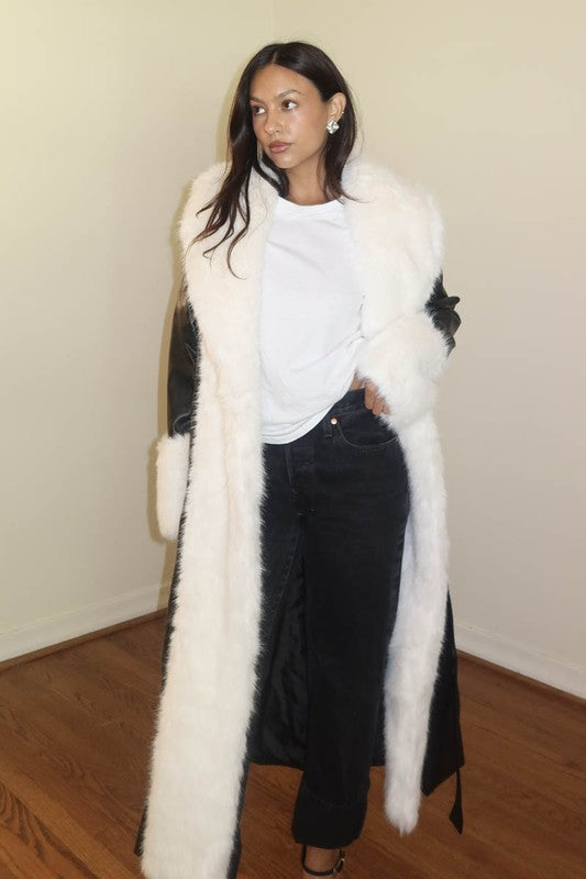 Maison online Mascallier faux fur trench