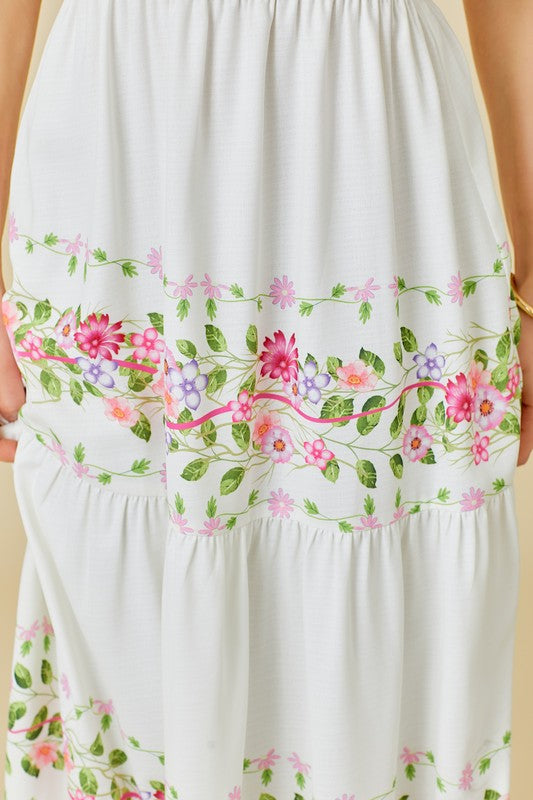 Cartagena Embroidered White Maxi Dress M