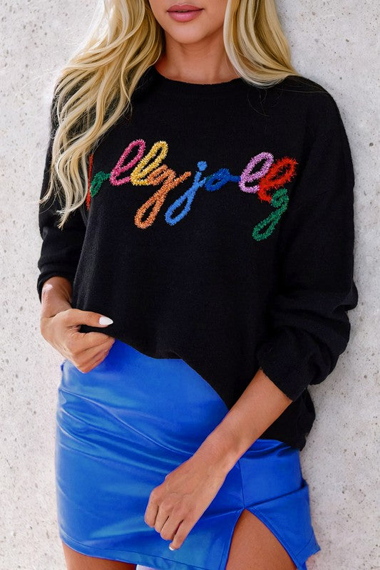 Holly Jolly Black Lurex Sweater