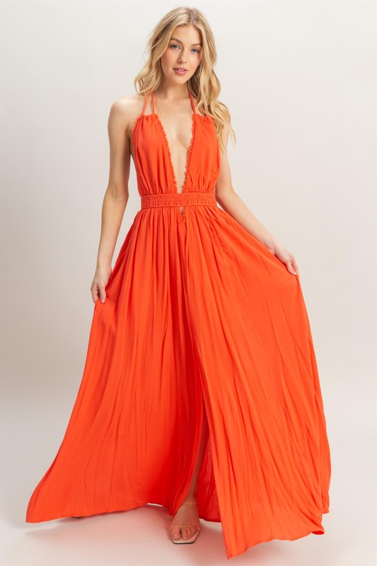 Be Free Boho Orange Maxi Dress – Haute2Wear