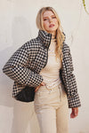 Check Me Out Houndstooth Puffer Jacket