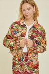 Work Of Art Floral Print Jacquard Jacket