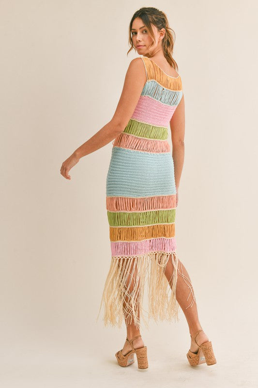 Missoni colorful discount fringe dress