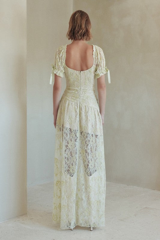 winter maxi dress Romance Lace Asymmetrical L Size:40