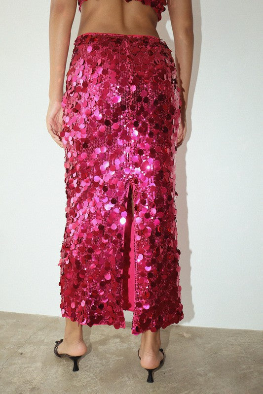 We Own The Night Hot Pink Sequin Midi Skirt – Haute2Wear