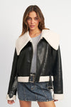 No Chill Shearling Faux Leather Jacket