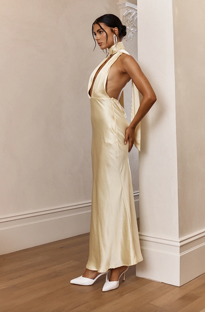 lowry halter maxi dress Love Shack Fancy - Lowry Halter Dress by LoveShackFancy