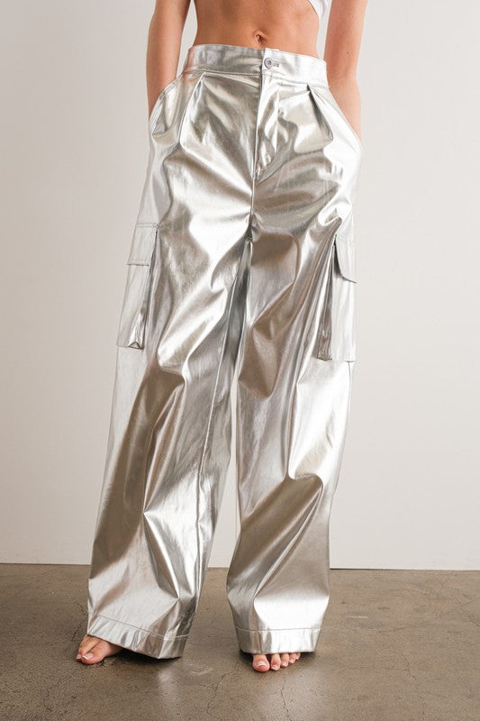 Out Of This World Silver Metallic Cargos