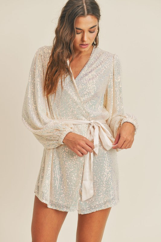 Midnight In Paris Sequin Wrap Dress Haute2Wear Midnight In Paris Sequin Wrap Dress Haute2Wear