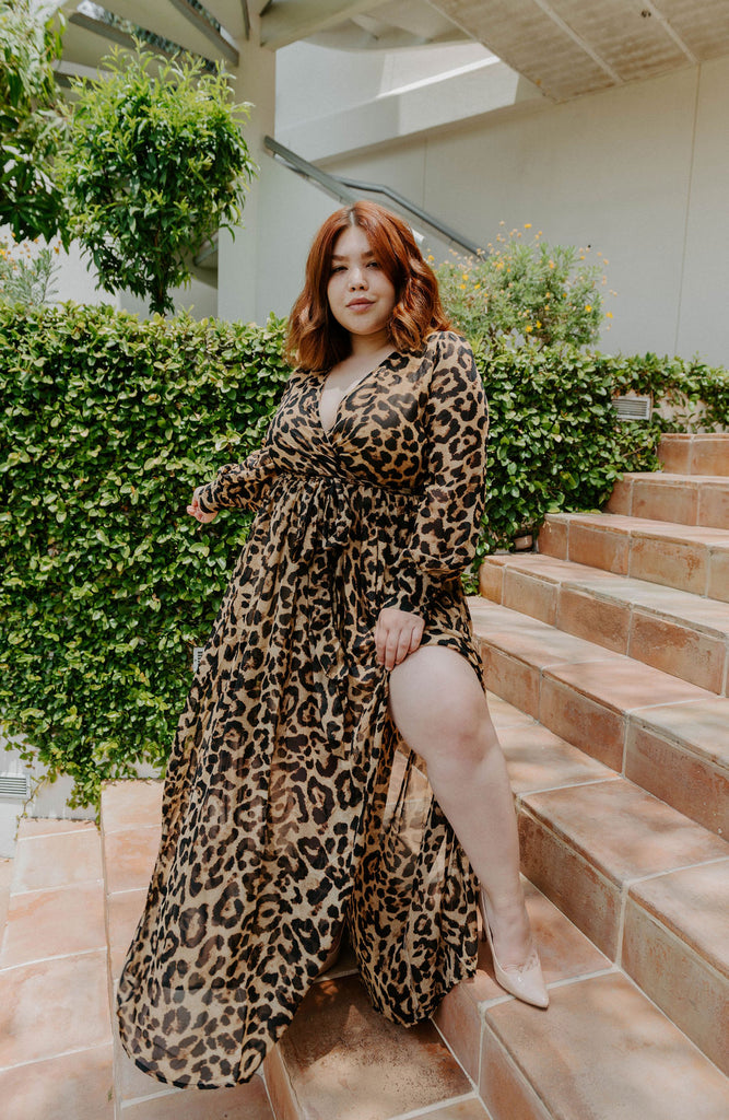 Once In A Wild Plus Size Leopard Maxi Dress