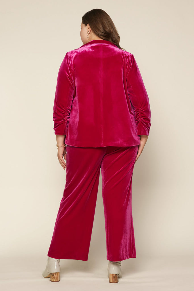 Power Moves Pink Velvet Plus Size Blazer – Haute2Wear
