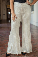 Stunning Sequin Palazzo Pants for Plus Size Fashion