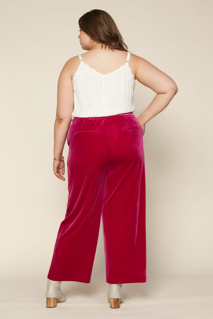 Power Moves Hot Pink Velvet Plus Size Pants – Haute2Wear